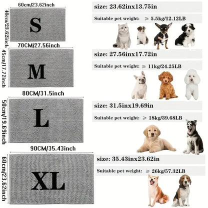 Pet Dog House Cat Doormats for Muddy Paws Absorbent Washable Mat Anti-slip 60x90 Quick-Drying Mat Pet Sleep Dog Accessories New